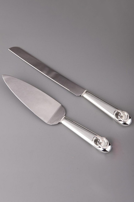 Нож и лопатка для торта «Обручальные Кольца»